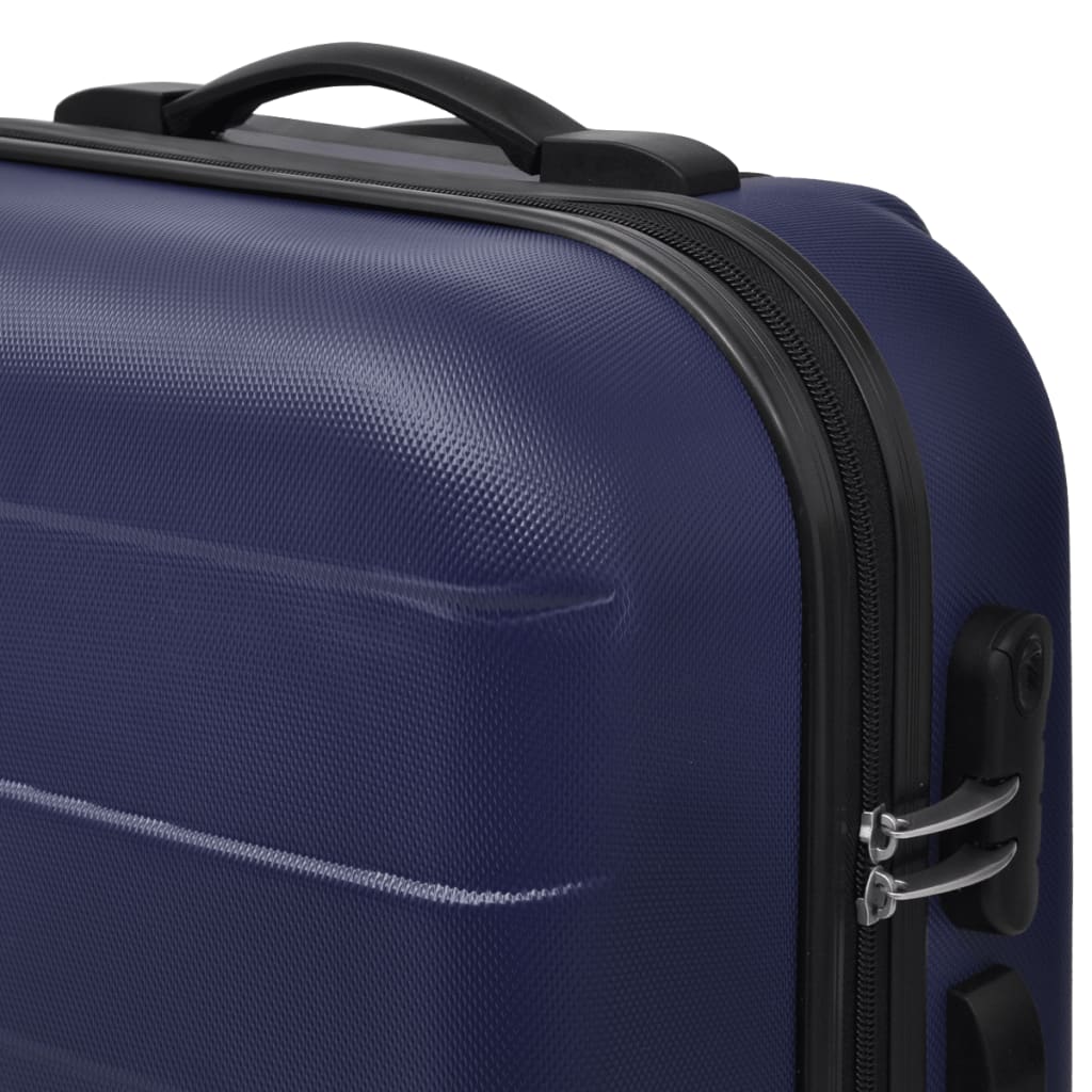 Conjunto de tróleis em estojo rígido 3 pcs 45,5/55/66 cm azul