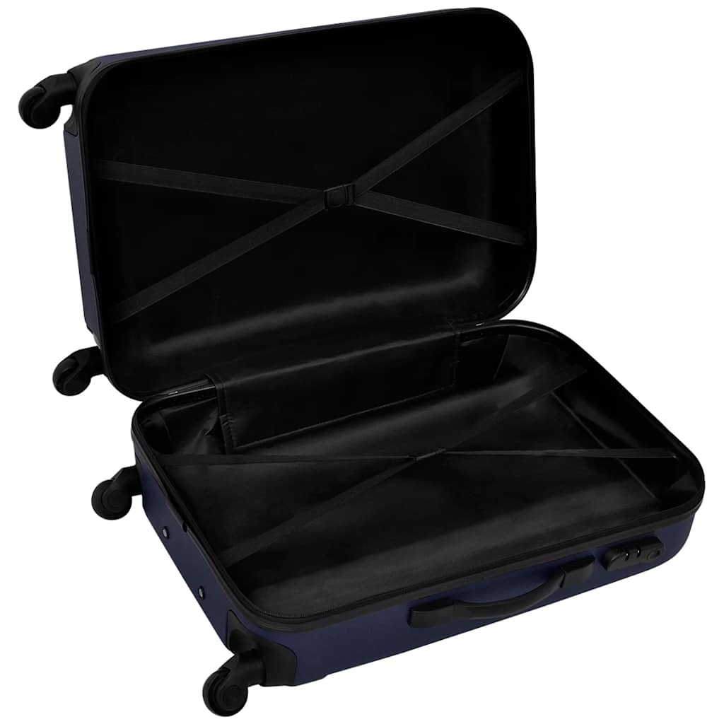 Conjunto de tróleis em estojo rígido 3 pcs 45,5/55/66 cm azul