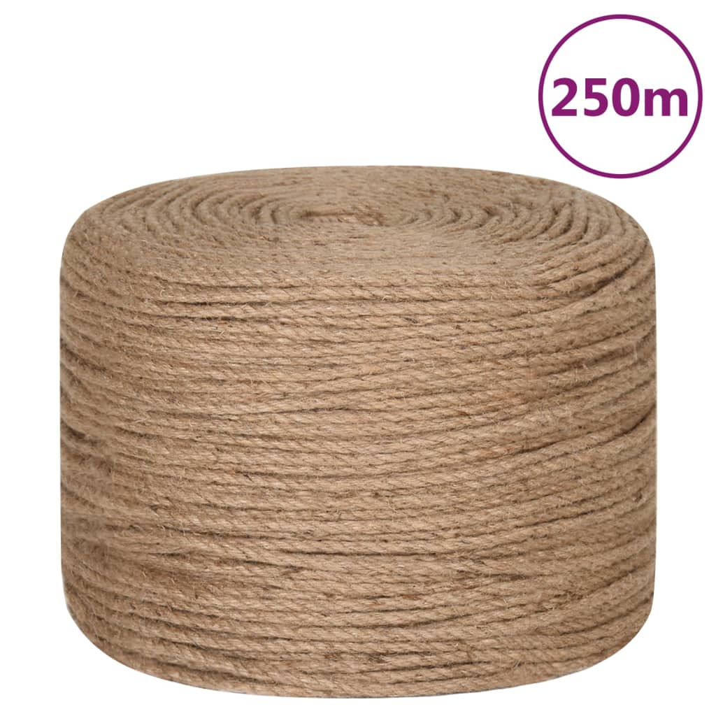 Corda de juta com 250 m de comprimento e 4 mm de espessura