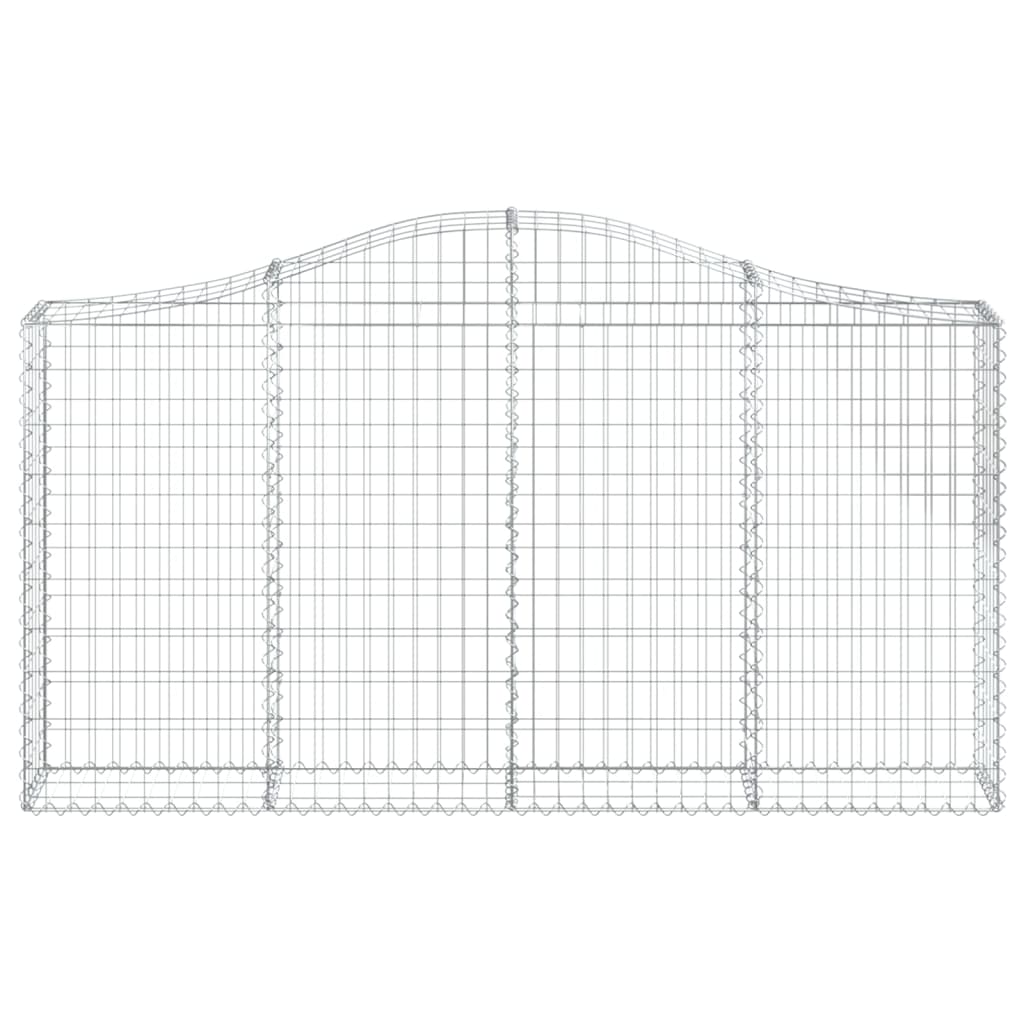 Cestos gabião arqueados 14 pcs 200x30x100/120 ferro galvanizado