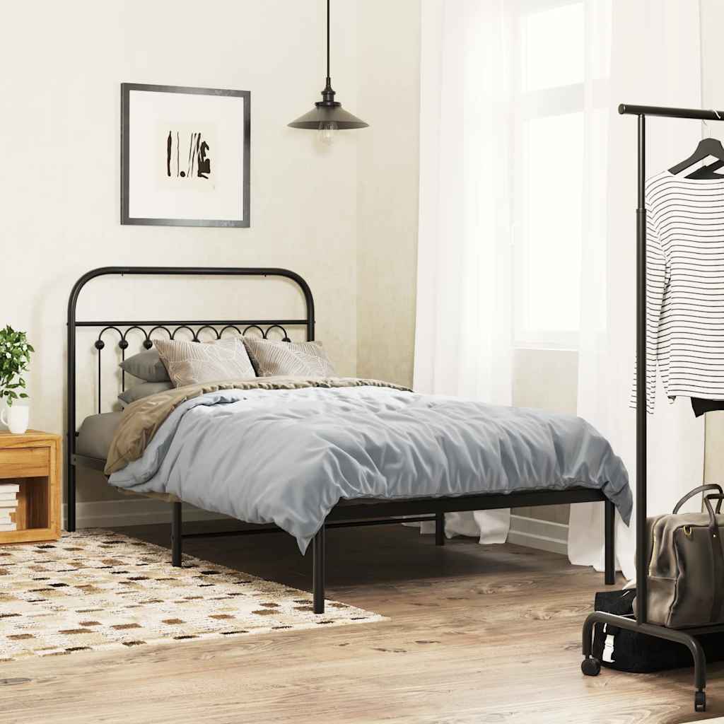 Cabeceira de substituição 100 cm metal preto