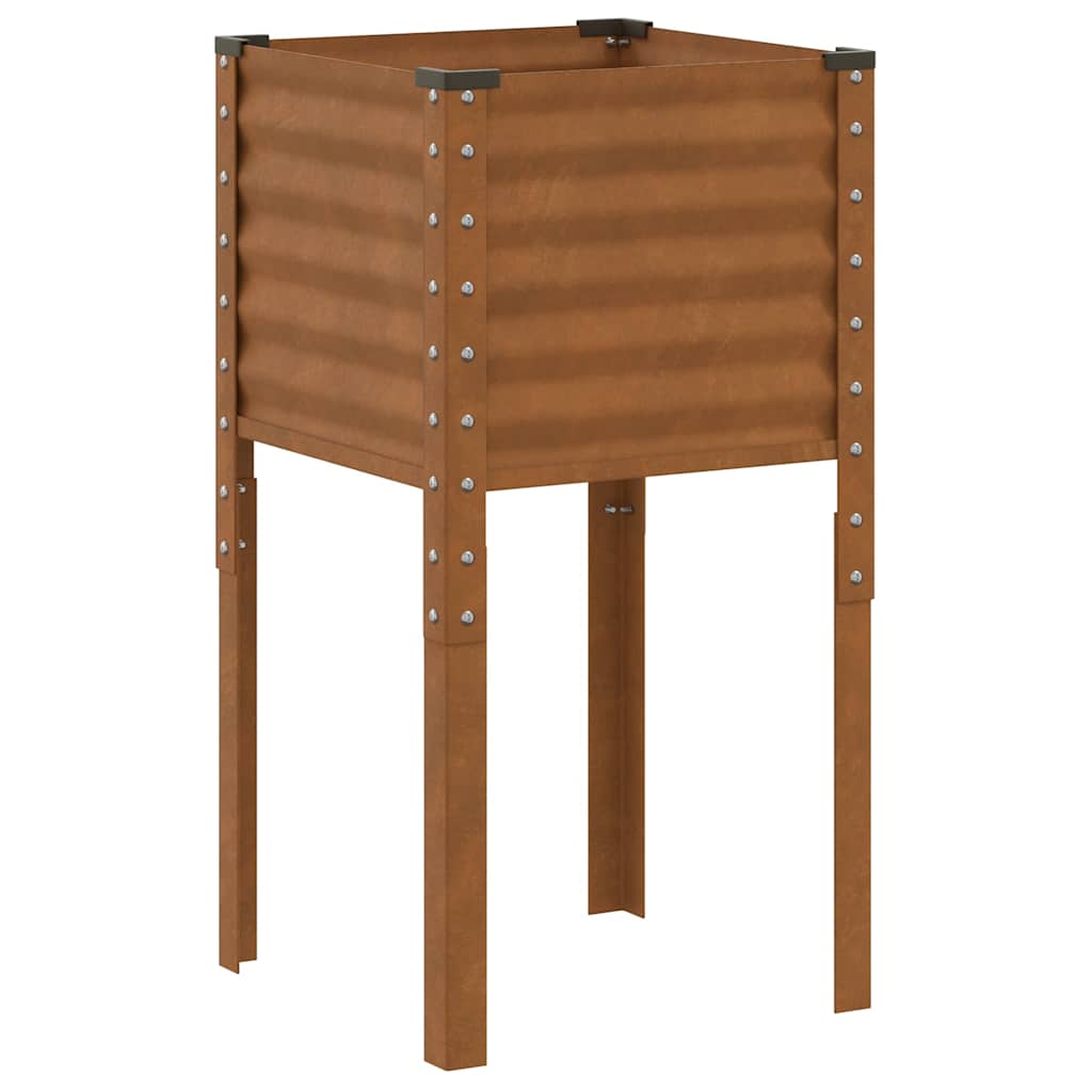 Vaso de jardim 45x45x88 cm aço resistente às intempéries