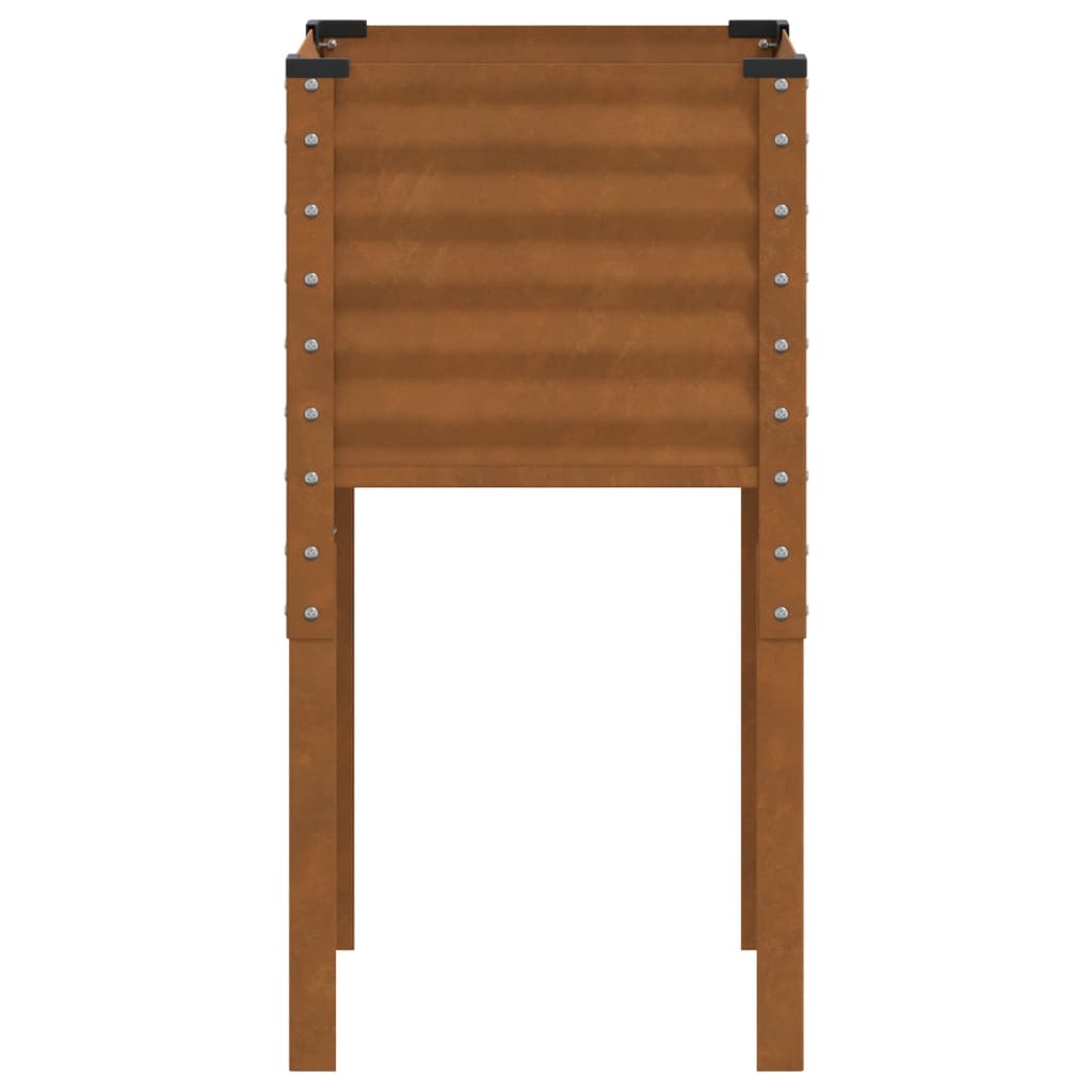Vaso de jardim 45x45x88 cm aço resistente às intempéries