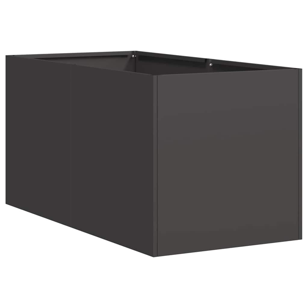 Vaso/floreira 40x80x40 cm aço laminado a frio preto