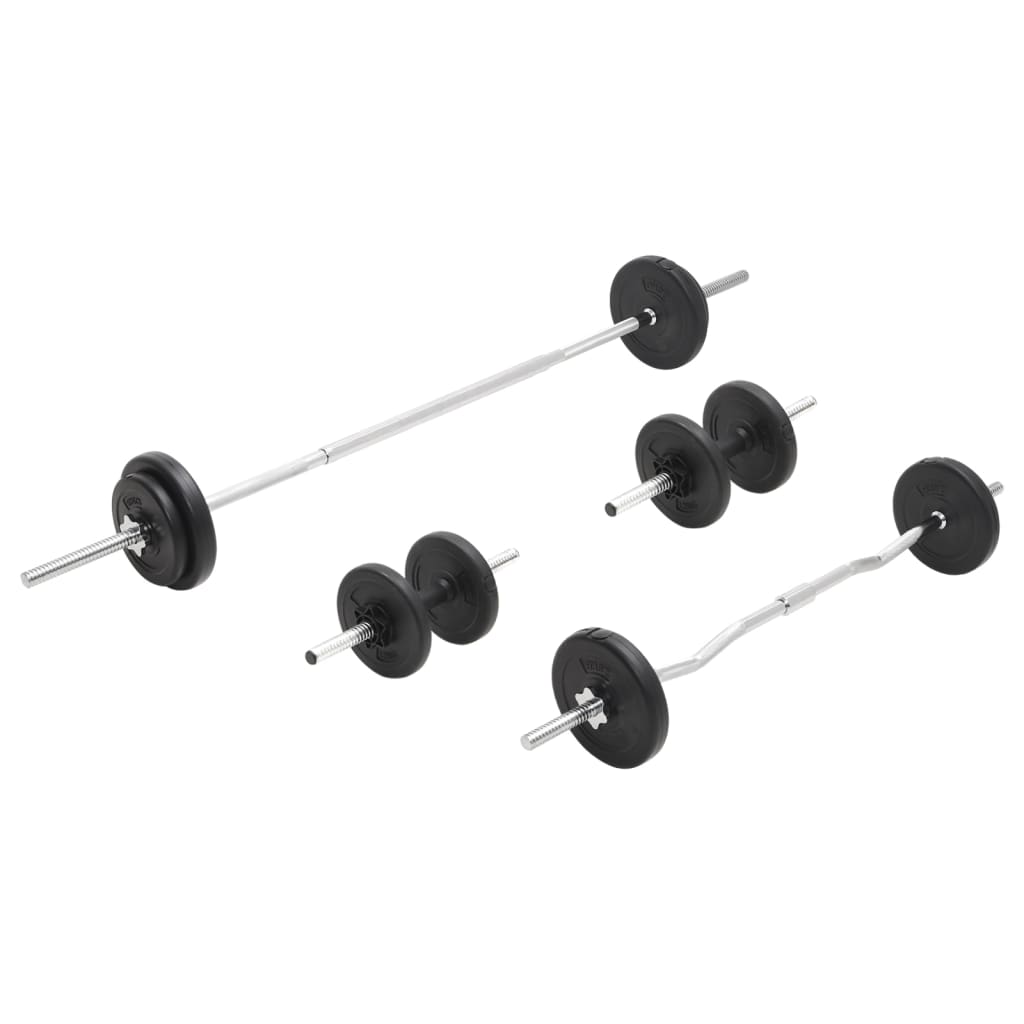 Conjunto de barras e discos 30 kg