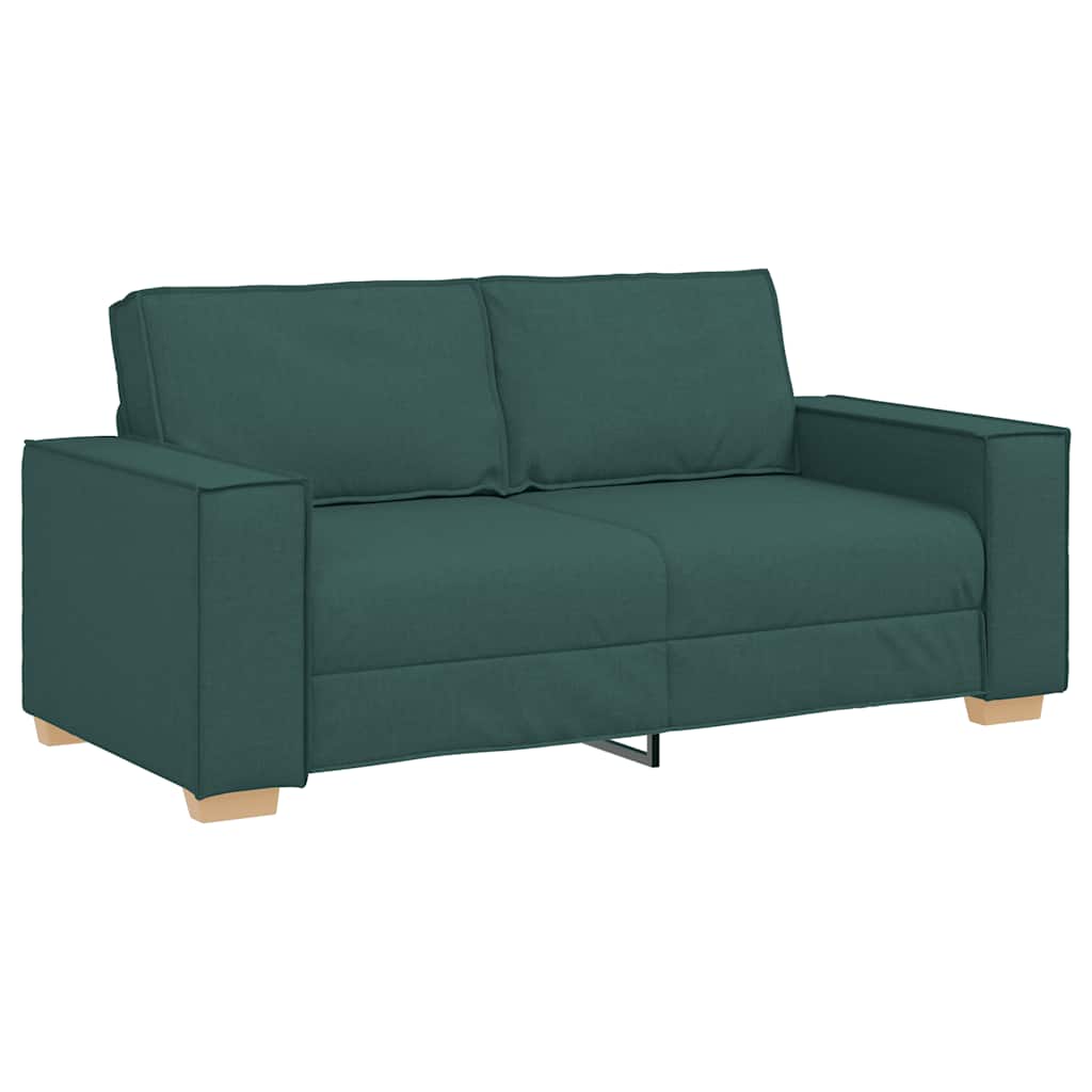 Sofá de 2 lugares verde escuro 180x78x84 cm tecido