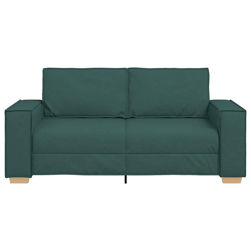 Sofá de 2 lugares verde escuro 180x78x84 cm tecido