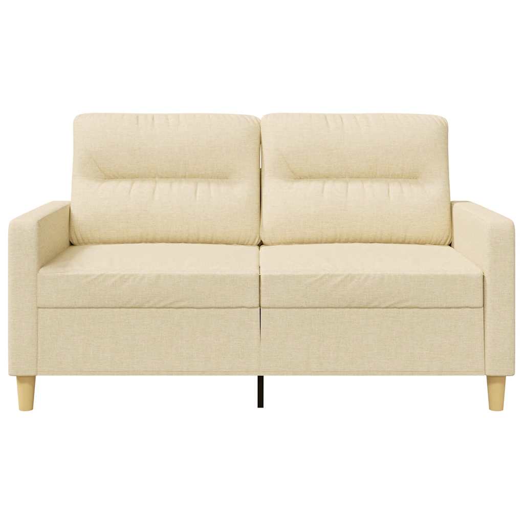 Sofá de 2 lugares tecido 120 cm cor creme
