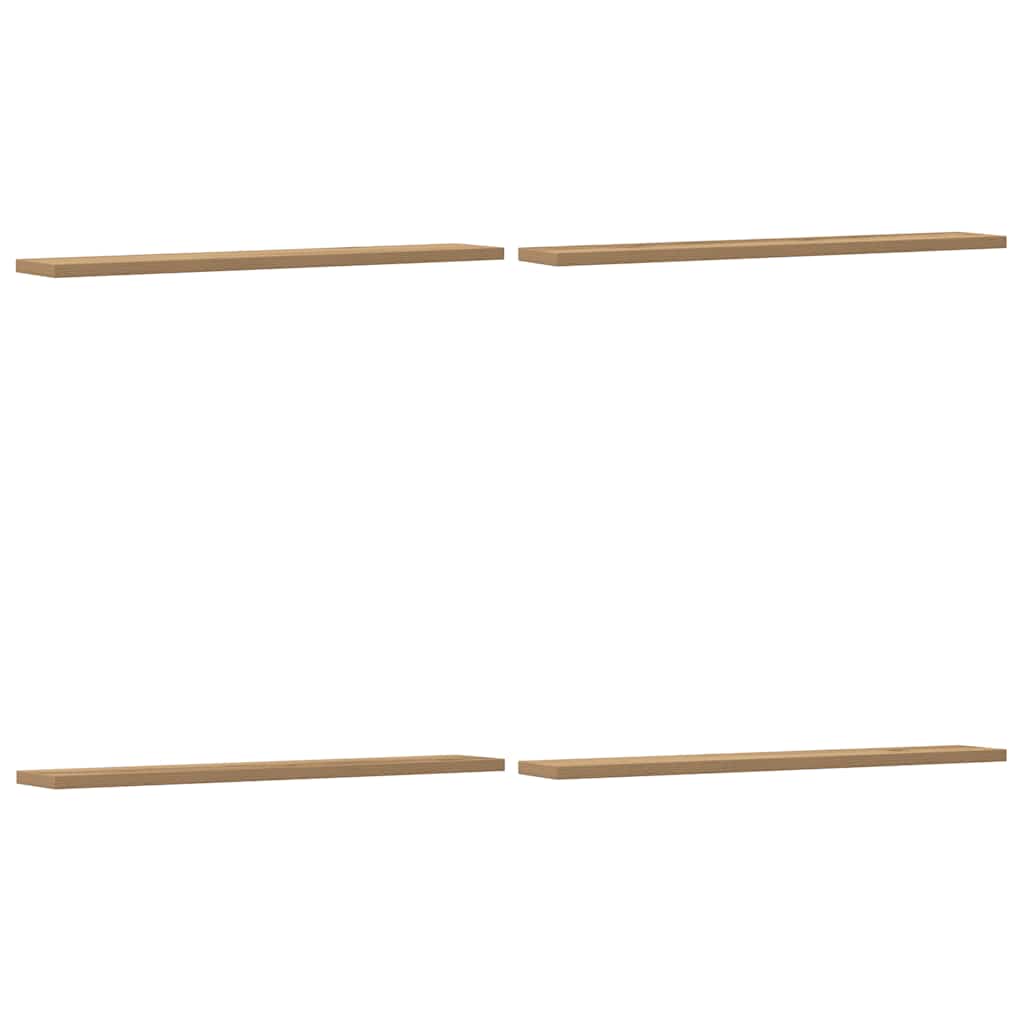 Prateleiras parede 4 pcs derivados madeira carvalho artisiano