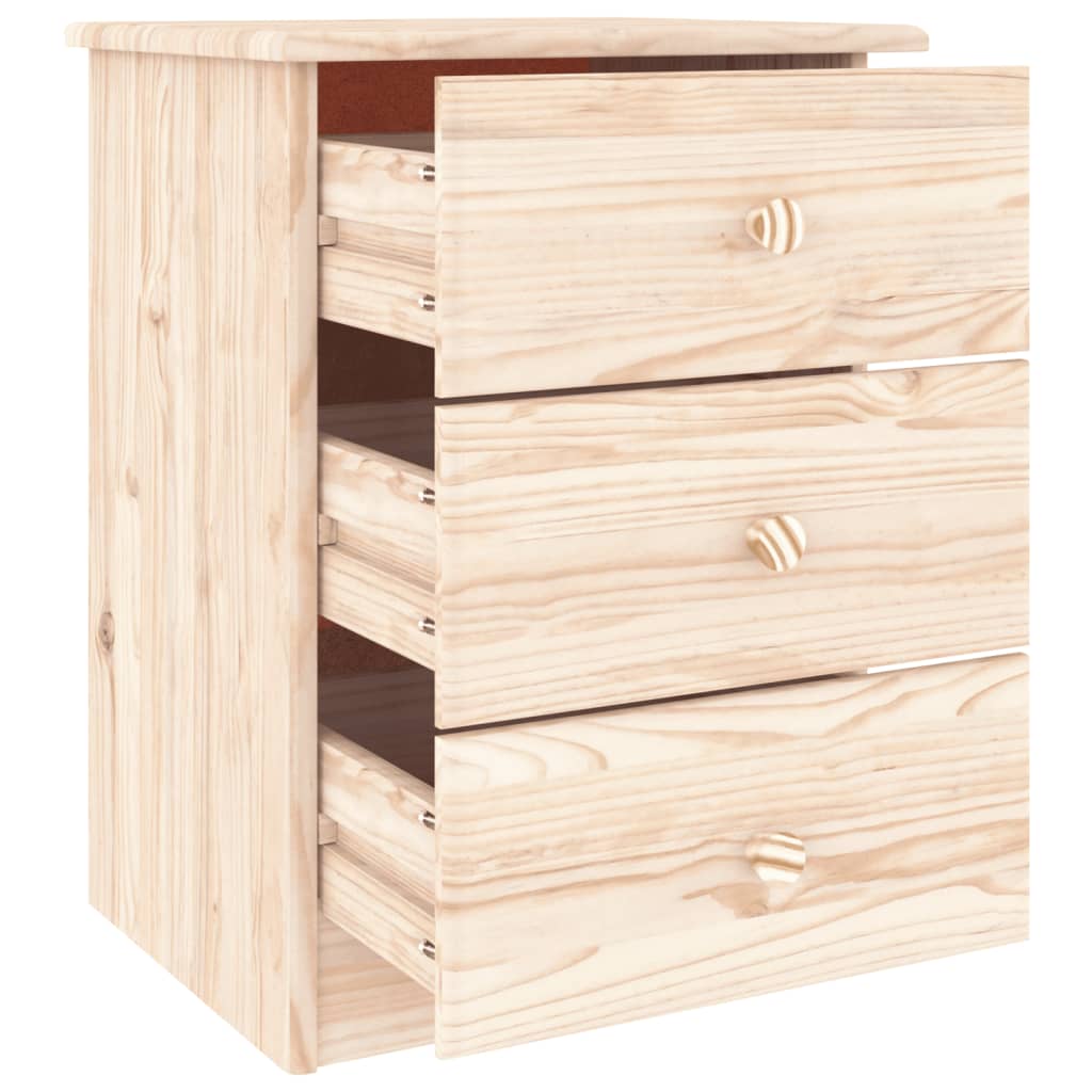 Mesa de cabeceira alta 41x35x55,5 cm madeira de pinho maciça