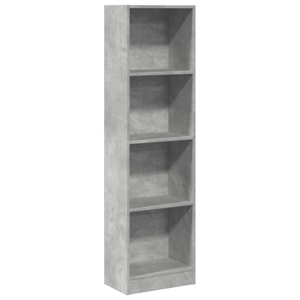 Estante 40x24x143 cm derivados de madeira cinzento cimento
