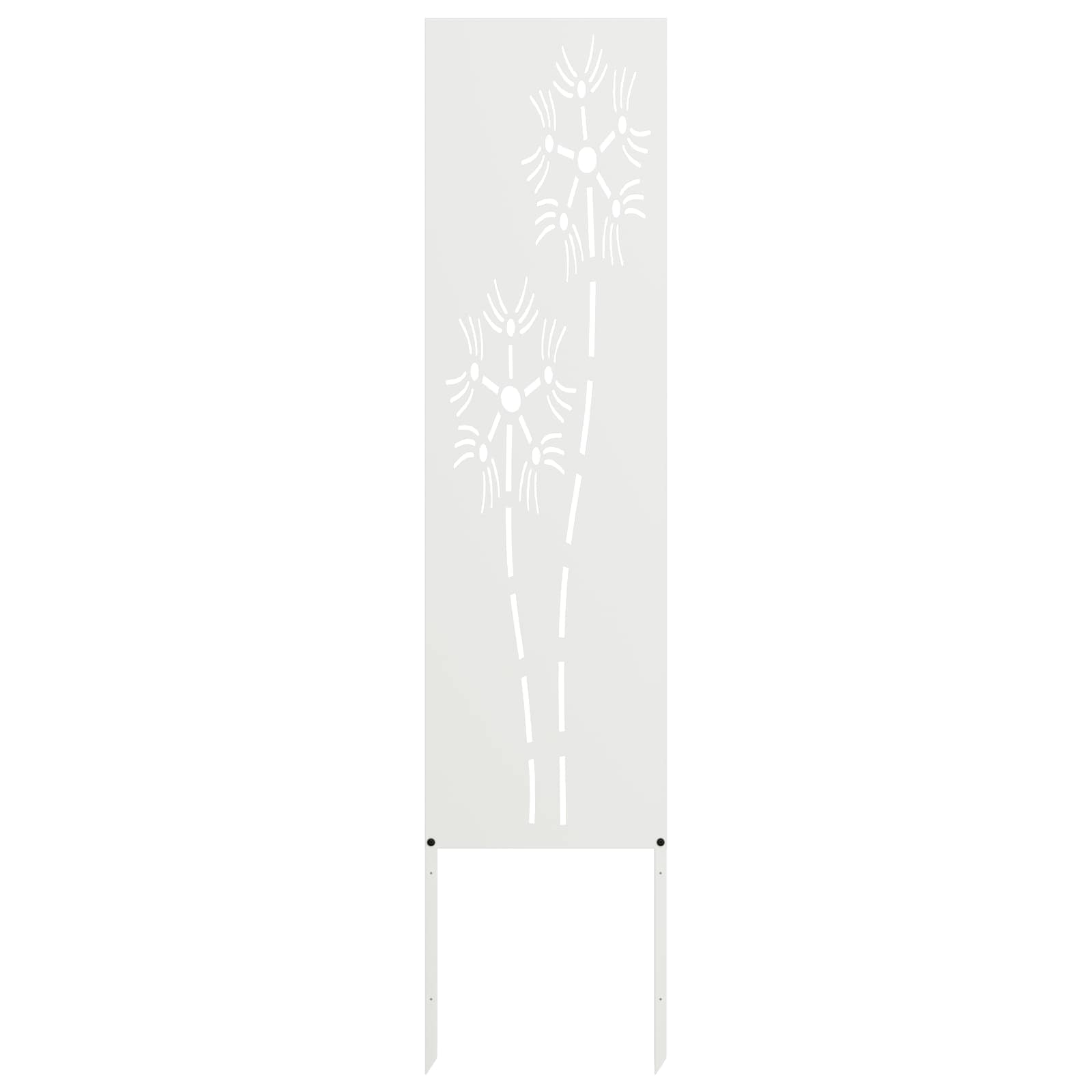 Tela de privacidade para jardim fretwork branco 32 x 140 cm