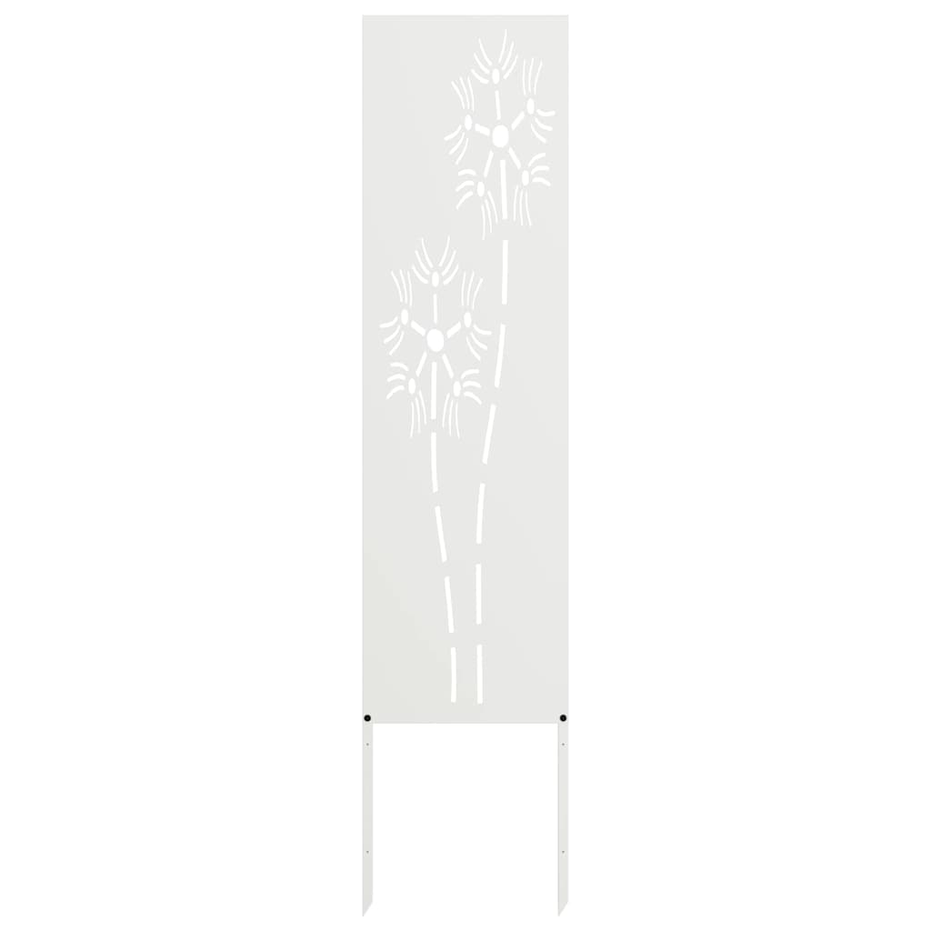 Tela de privacidade para jardim fretwork branco 32 x 140 cm