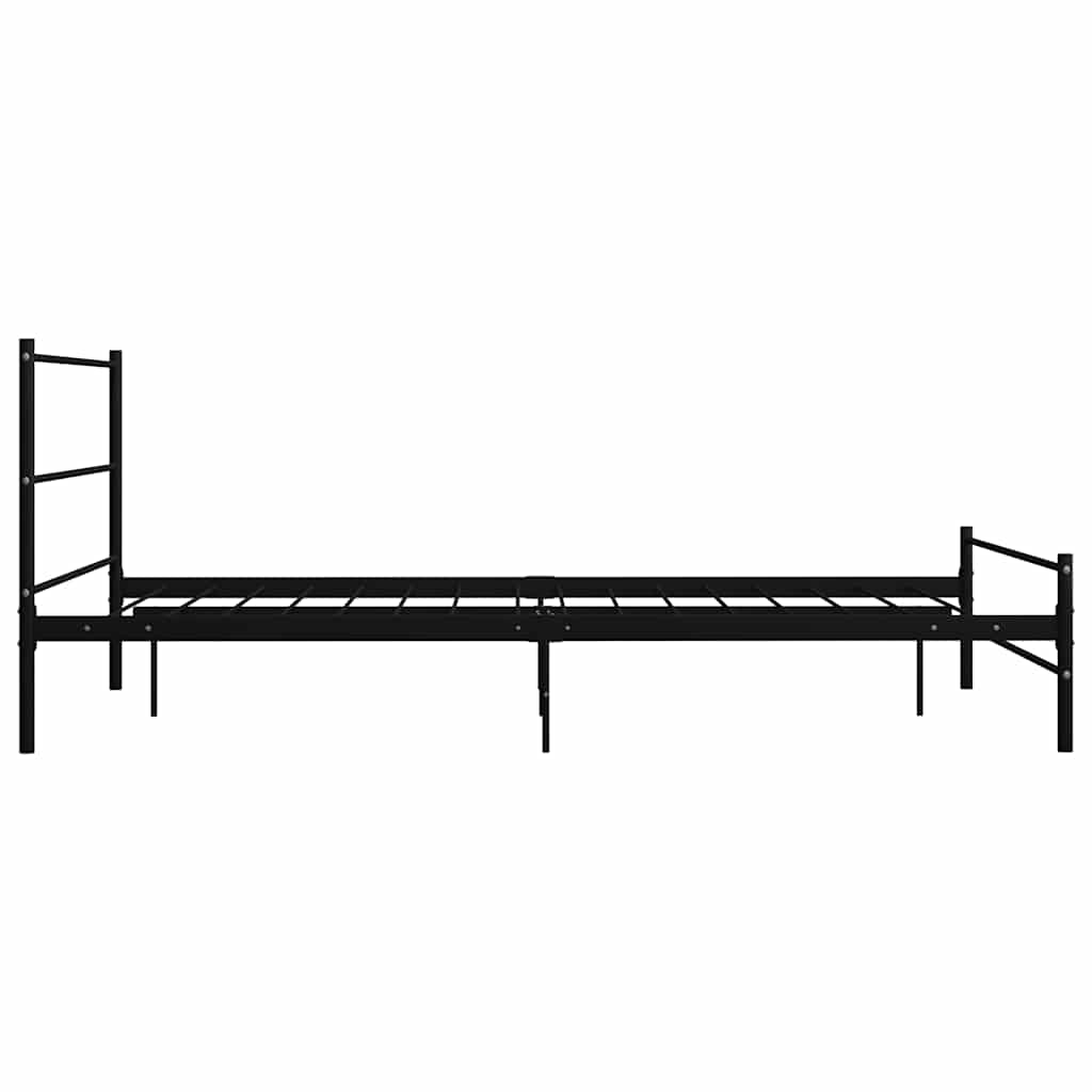 Estrutura cama c/ cabeceira sem colchão 140x200 cm metal preto