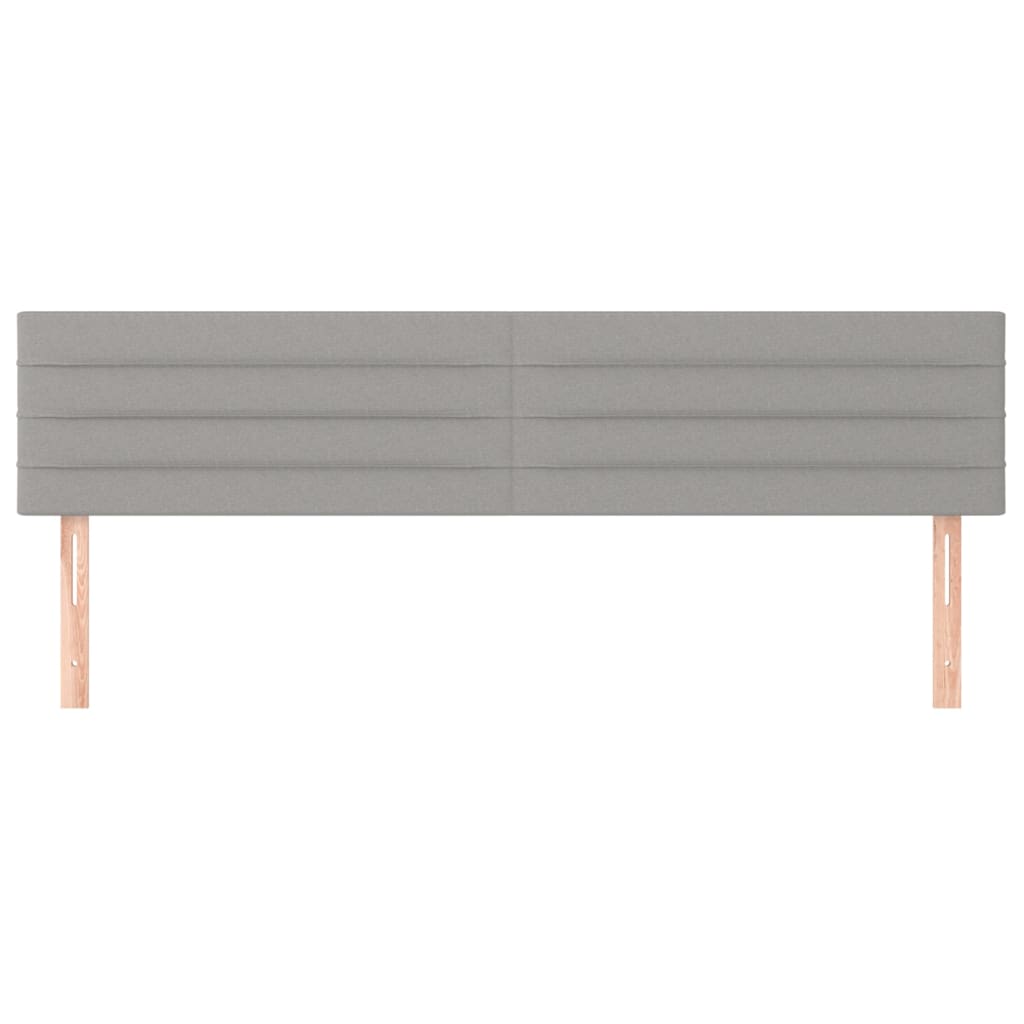 Cabeceiras cinzento-claro 180x5x78/88 cm tecido