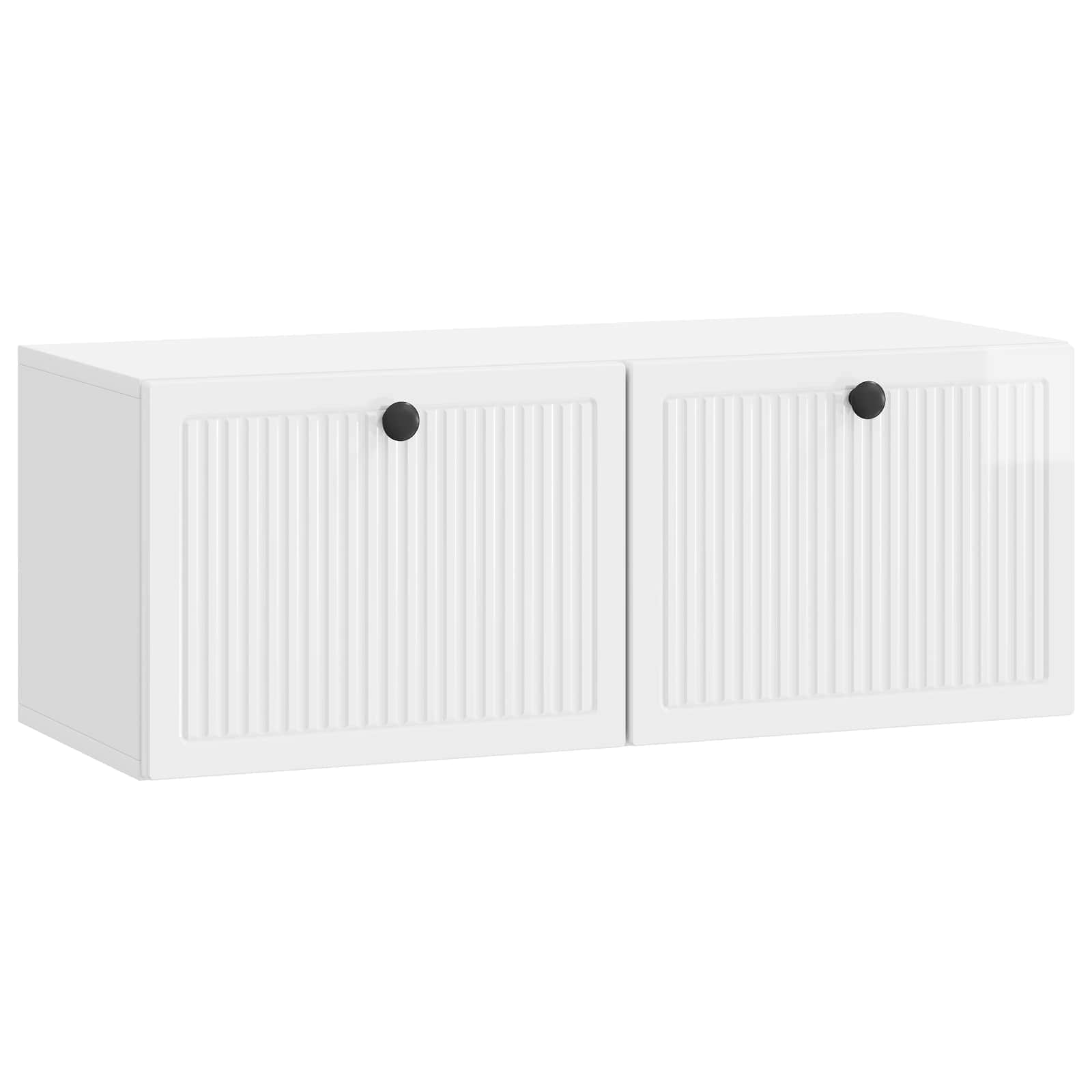 Gabinete de TV de parede branco brilhante 78,5 x 31 x 30 cm