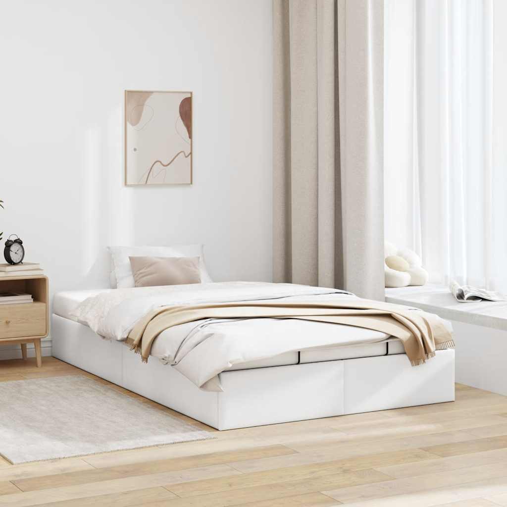 Estrutura de cama otomana sem colchão 120x200 cm branca