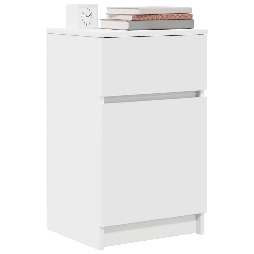 Mesa de cabeceira 39x35x65 cm derivados de madeira branco