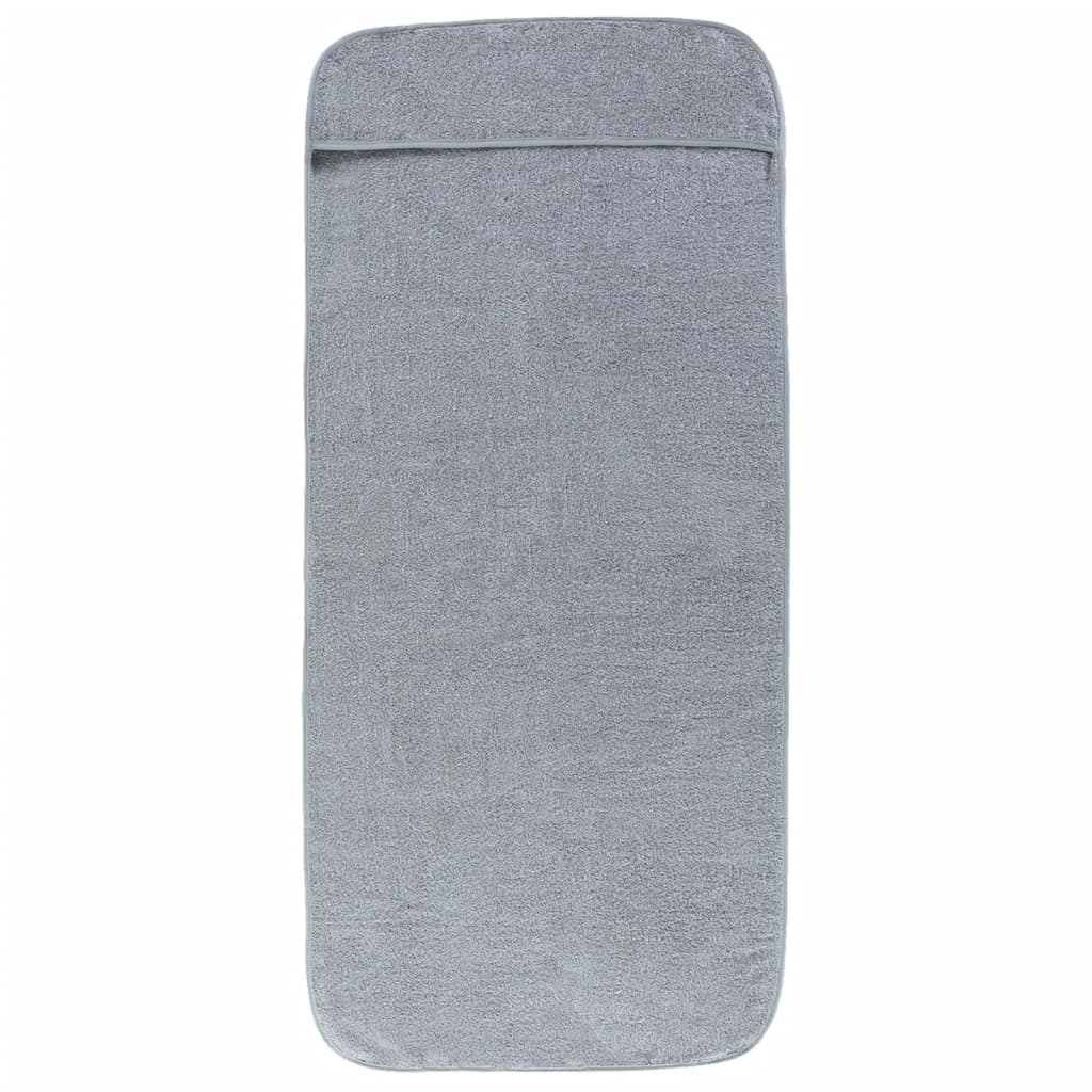 Toalhas de praia 2 pcs 75x200 cm tecido 400 gsm cinzento