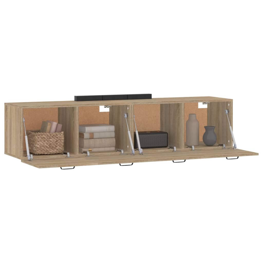 Armários parede 2pcs 60x36,5x35 cm derivados madeira sonoma