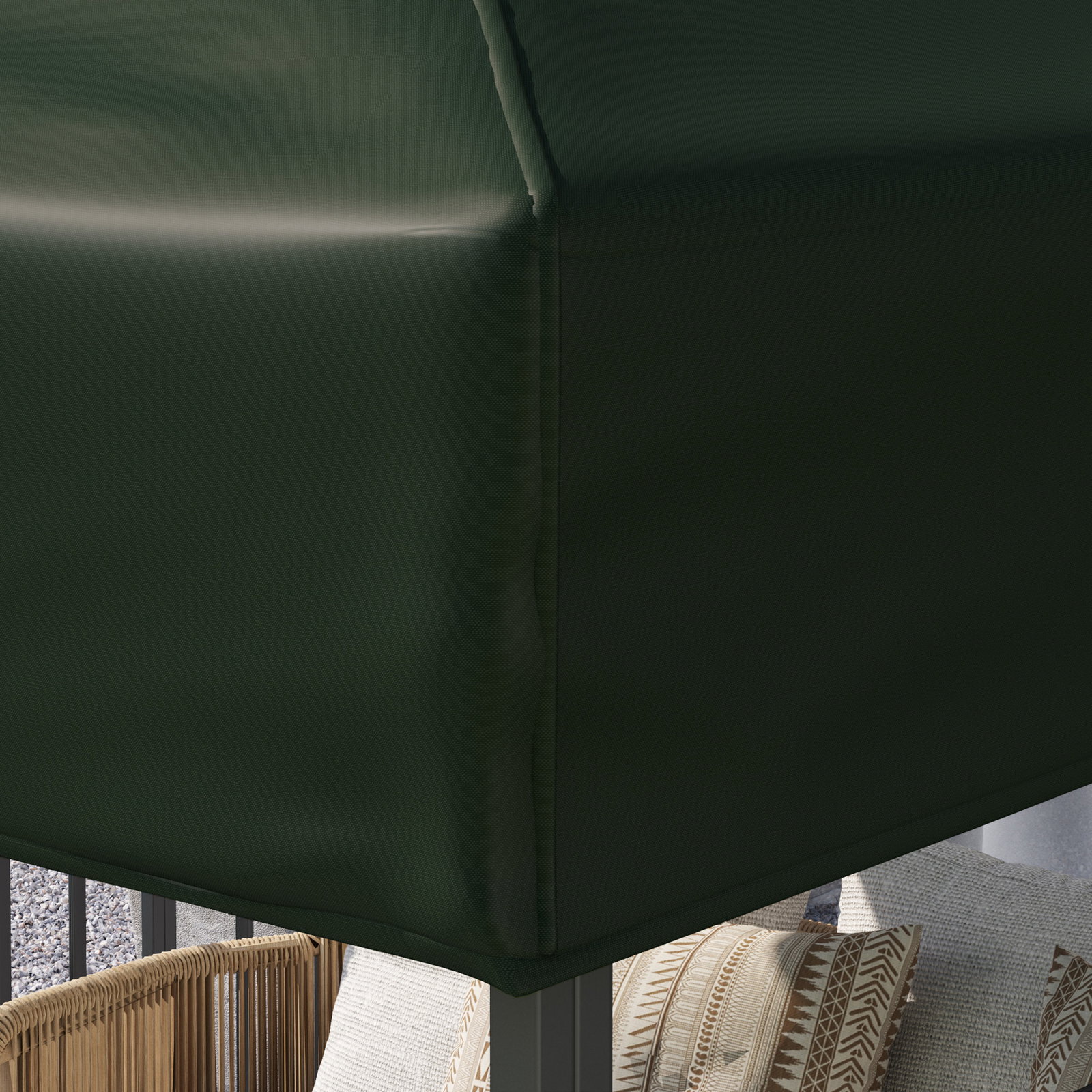 Toldo de substituição para pérgola 3x3 m toldo de substituição com teto duplo proteção UV 30+ toldo para pérgola verde