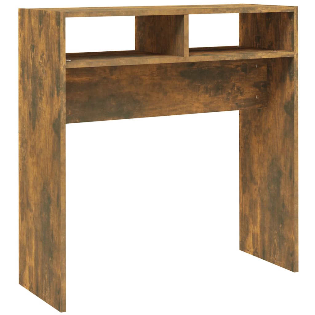 Mesa consola 78x30x80 cm derivados de madeira carvalho fumado