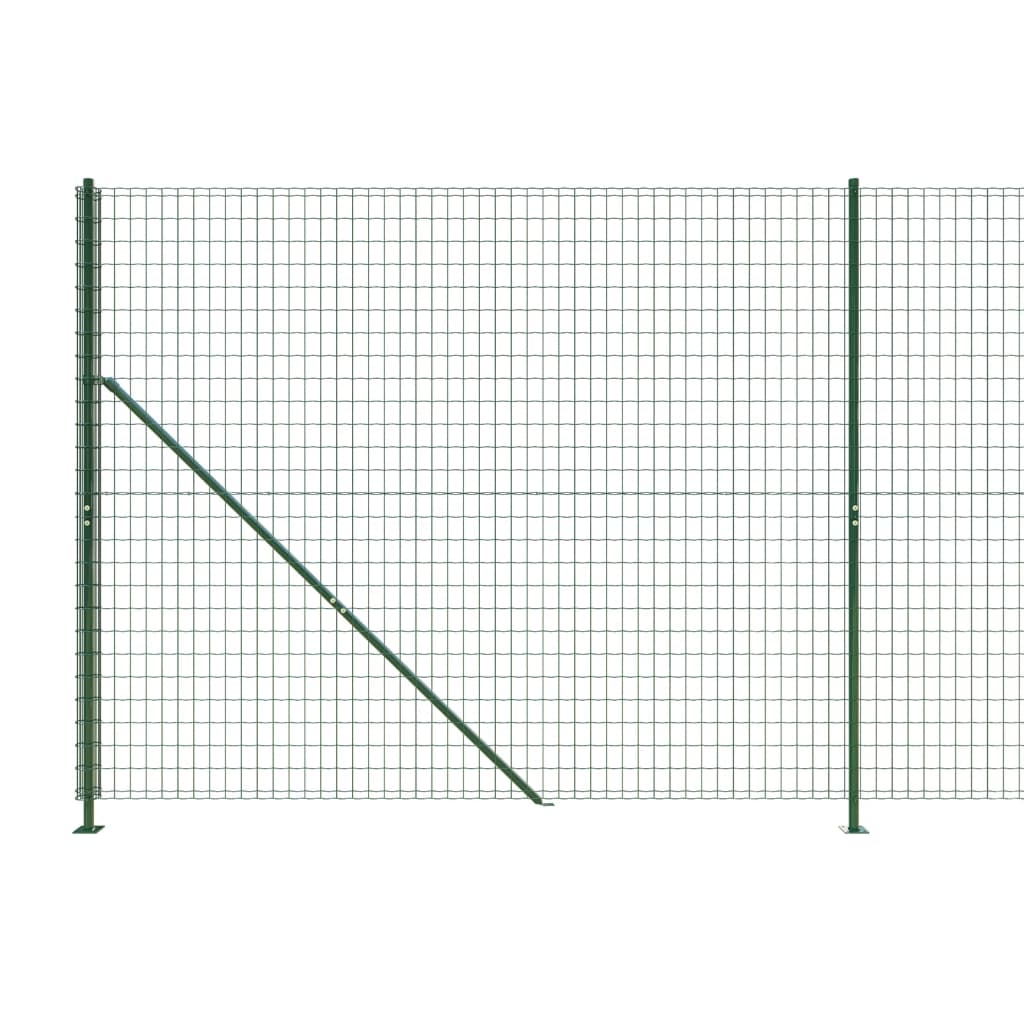 Cerca de malha de arame com flange 1,6x25 m verde
