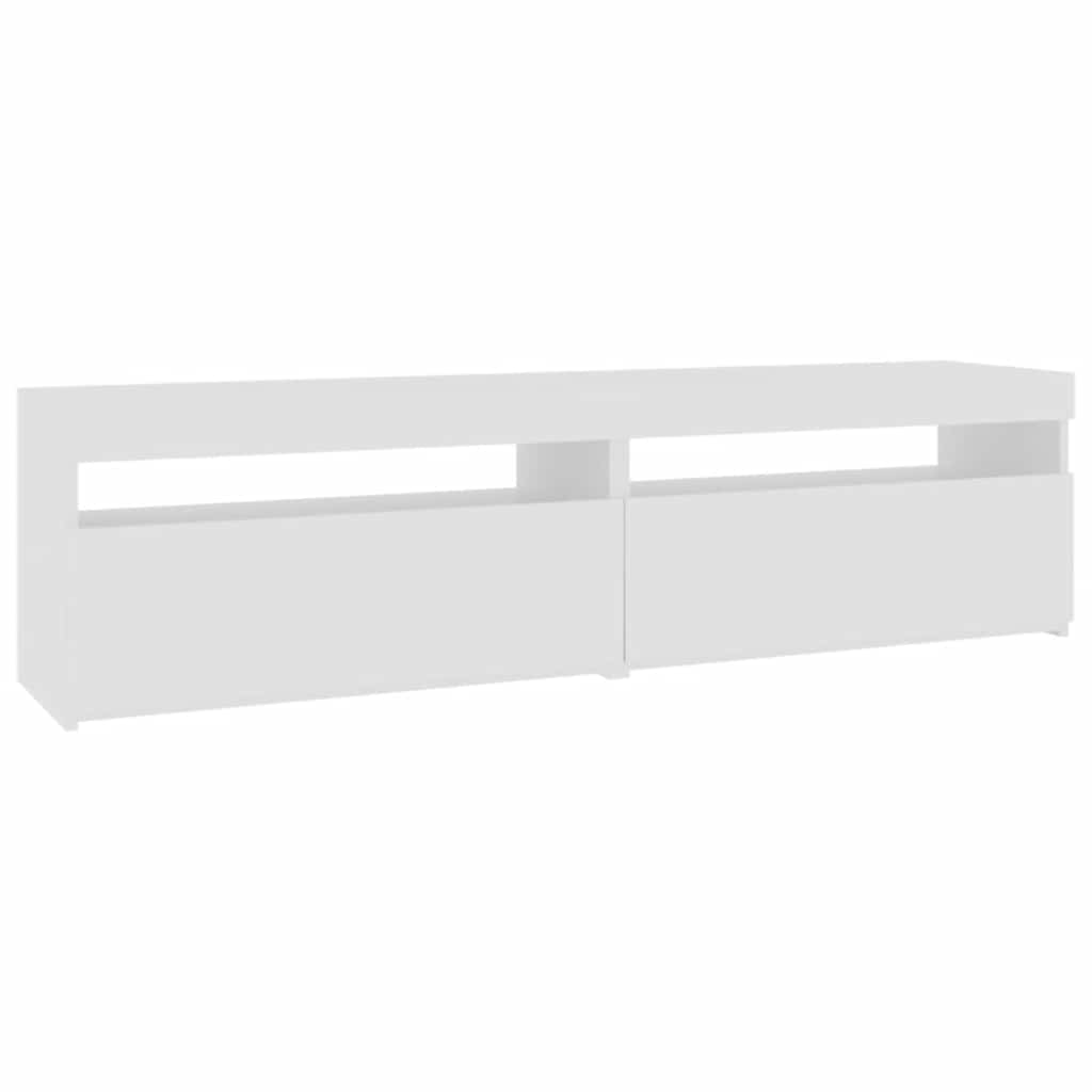 Móvel de TV com luzes LED 2 pcs 75x35x40 cm branco