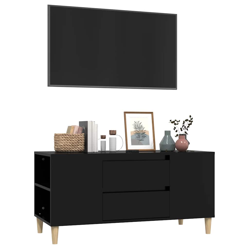Móvel para TV 102x44,5x50 cm derivados de madeira preto