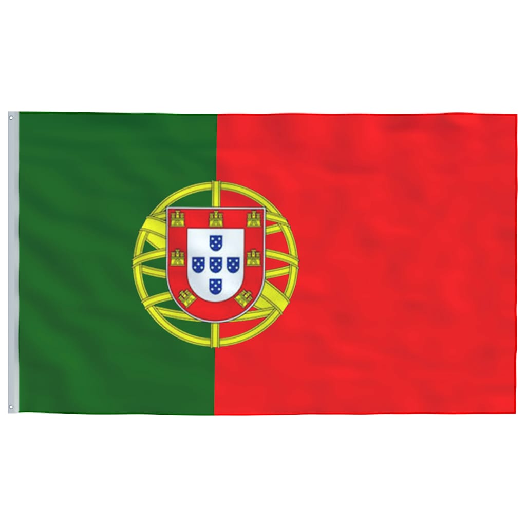 Bandeira de portugal e mastro 6,08 m alumínio