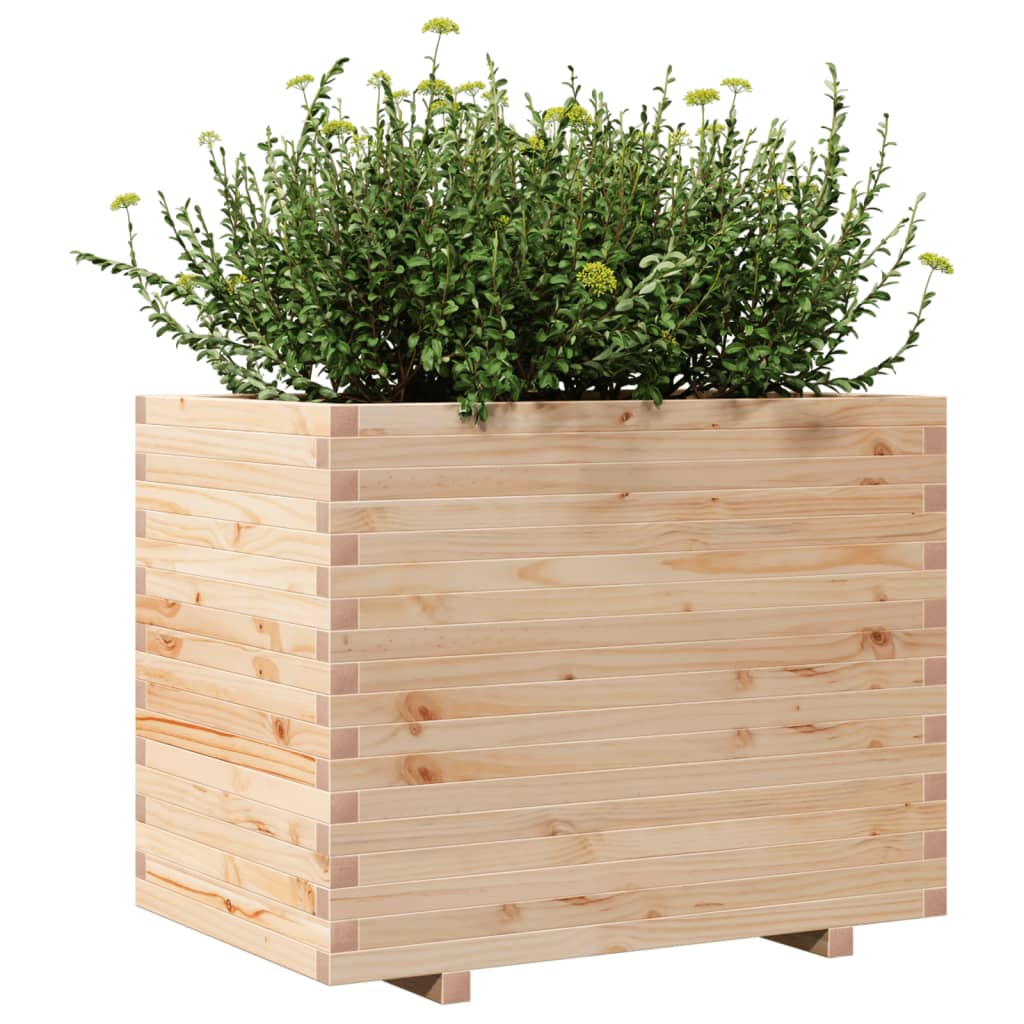 Vaso/floreira de jardim 90x60x72 cm madeira de pinho maciça