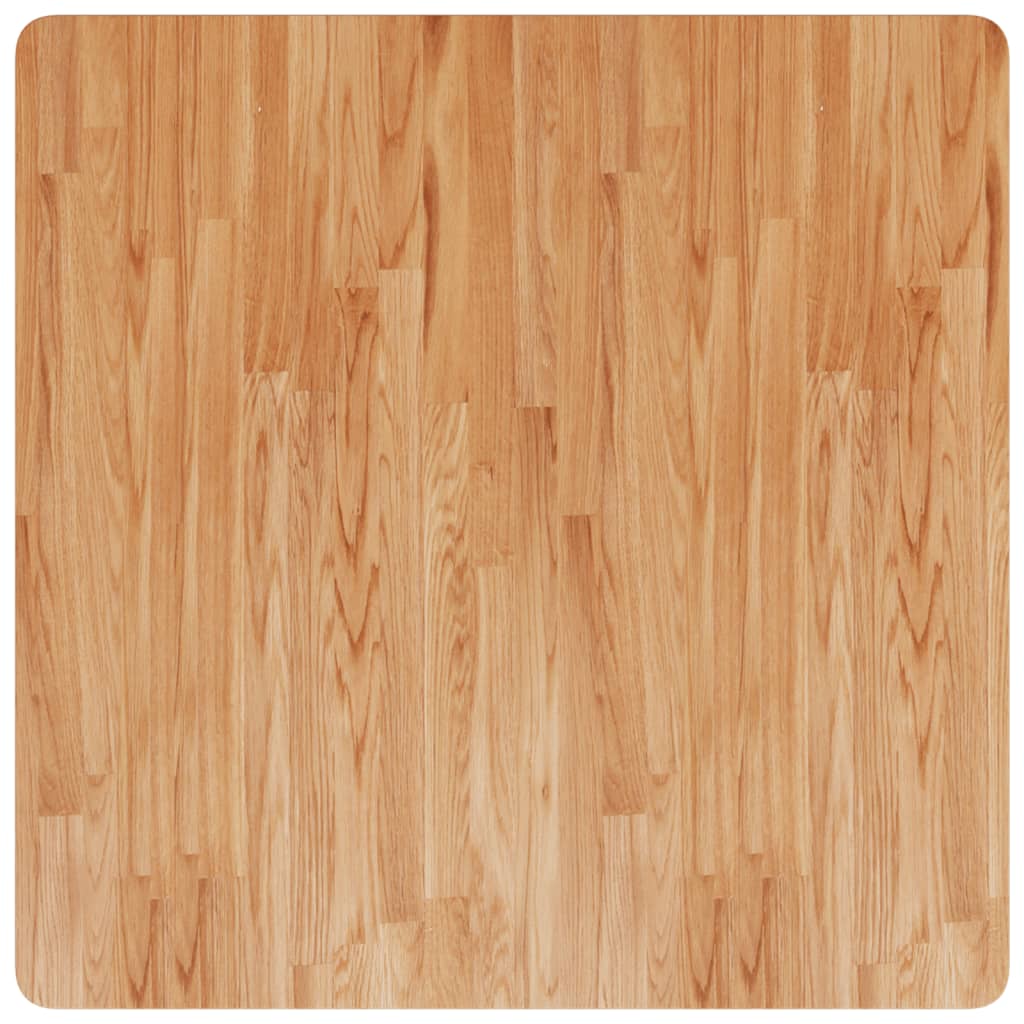 Tampo mesa quadrado 80x80x1,5 carvalho tratado castanho-claro