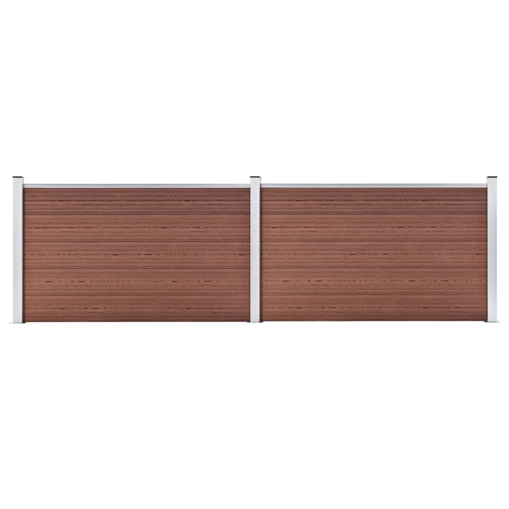 Painel de vedação para jardim 353x106 cm wpc castanho