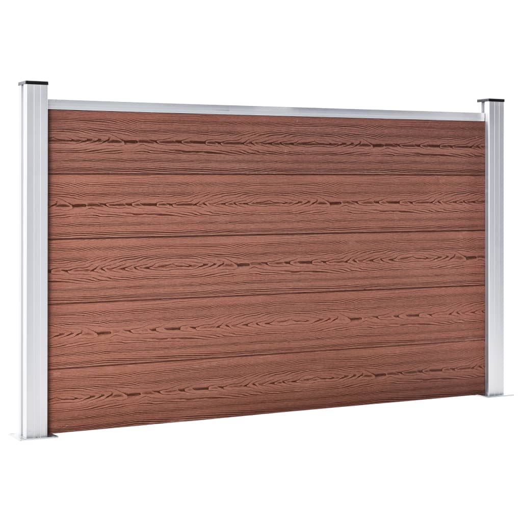 Painel de vedação para jardim 353x106 cm wpc castanho