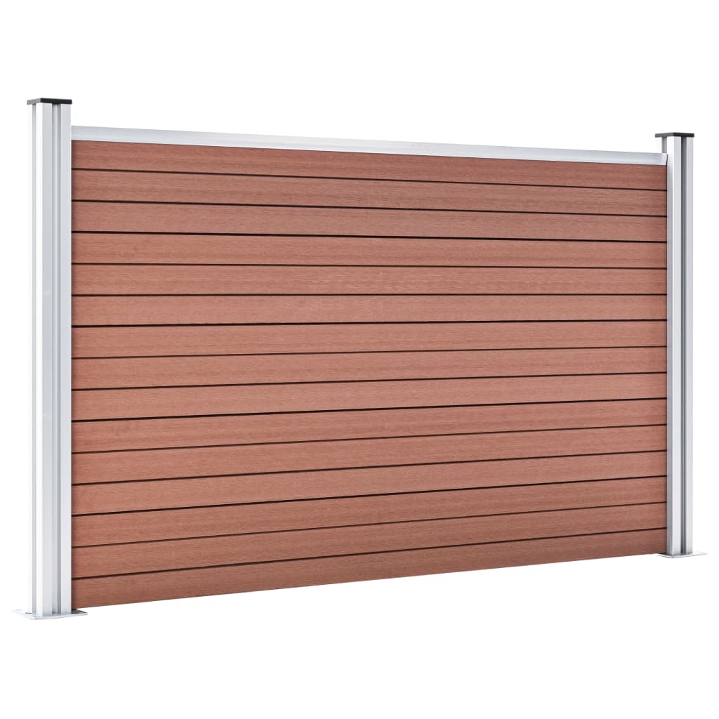 Painel de vedação para jardim 353x106 cm wpc castanho