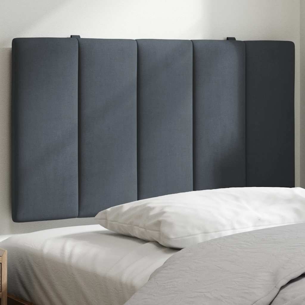 Almofadão de cabeceira hanko 90 cm veludo cinzento-escuro