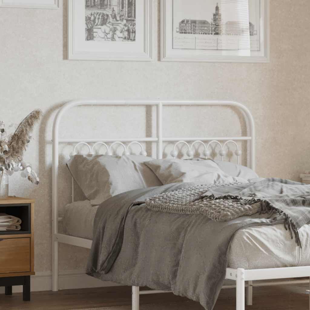 Cabeceira de substituição 120 cm metal branco