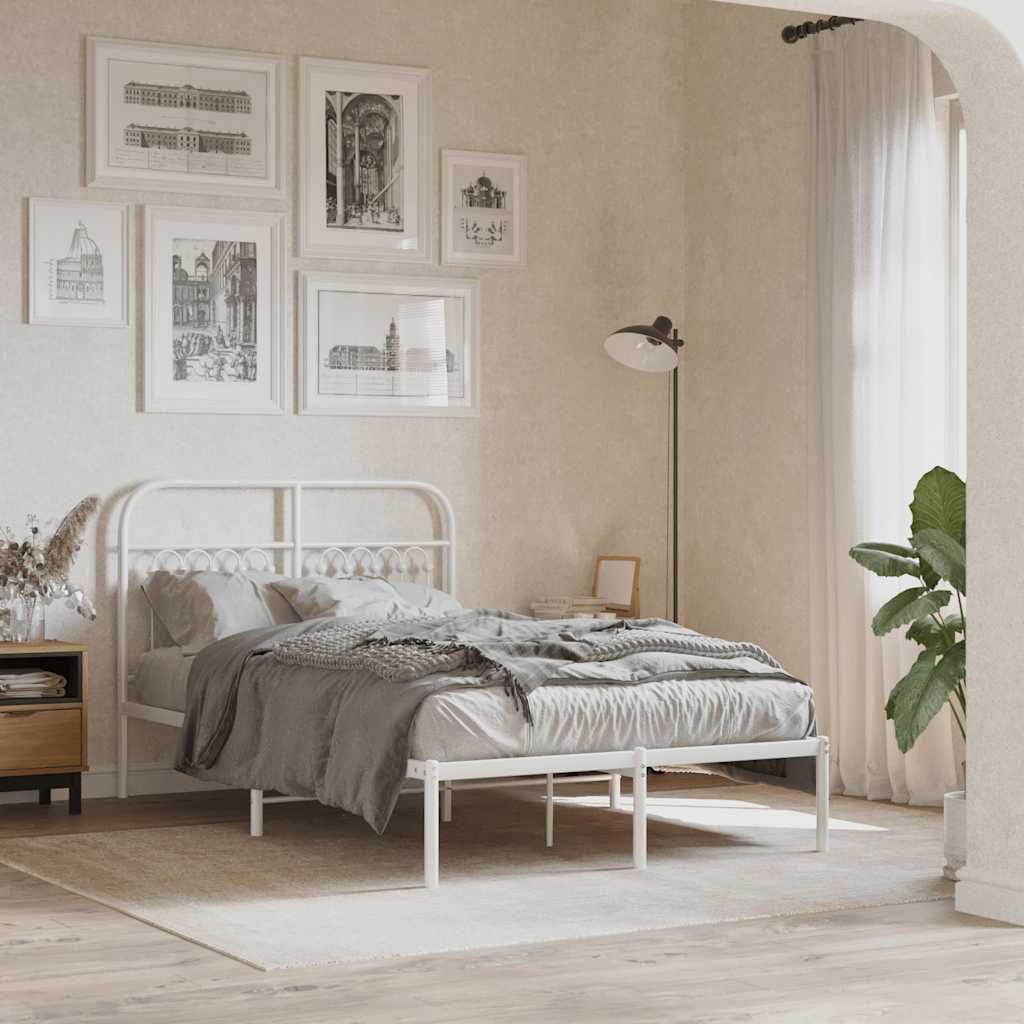 Cabeceira de substituição 120 cm metal branco