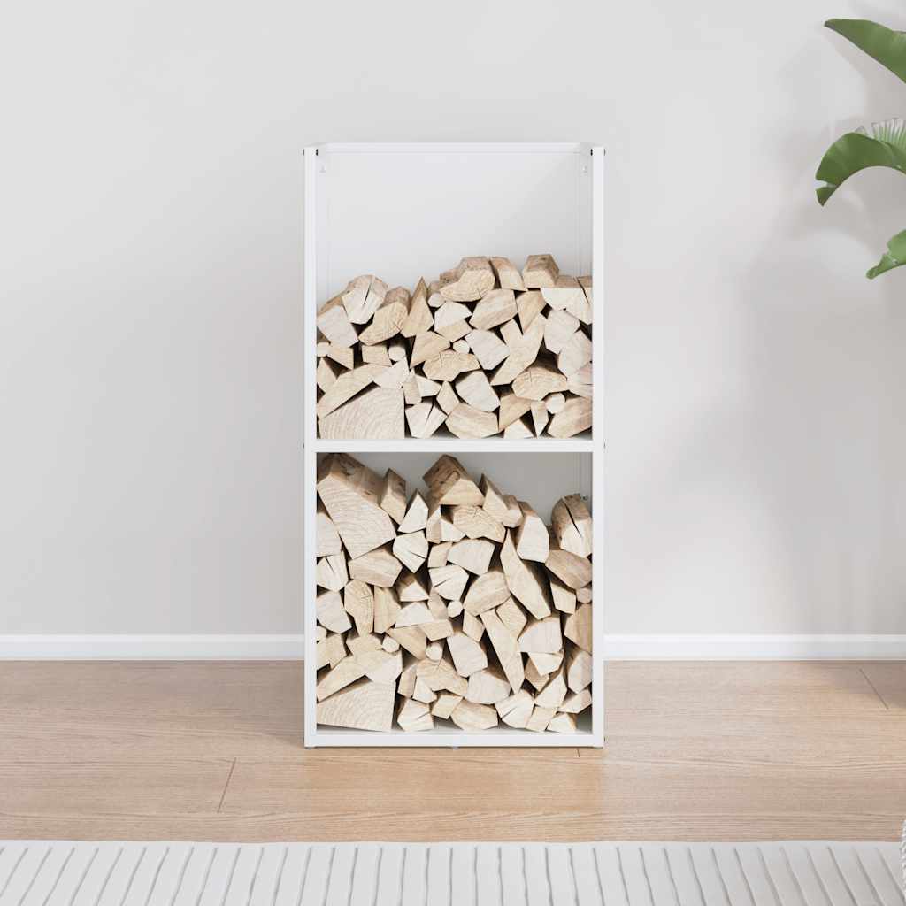 Suporte para lenha 40x30x80 cm aço laminado a frio branco