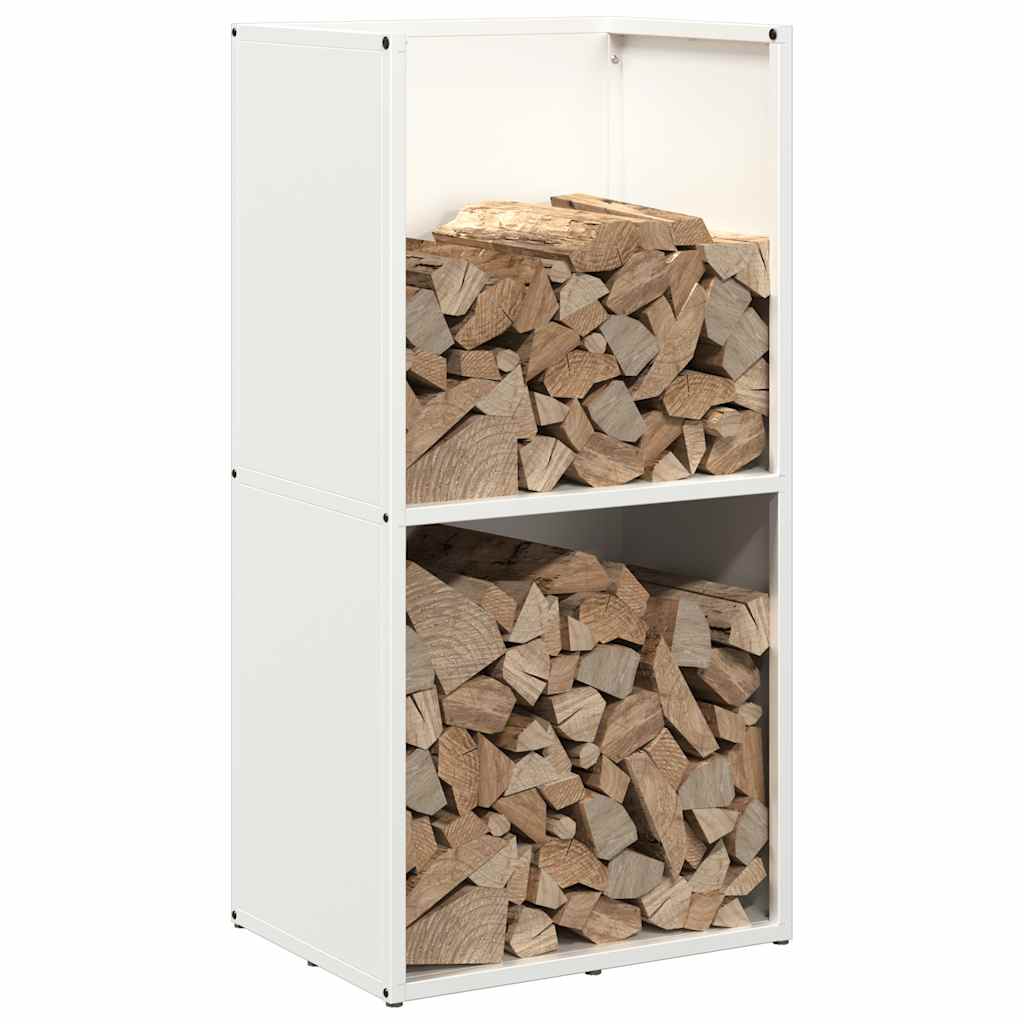 Suporte para lenha 40x30x80 cm aço laminado a frio branco