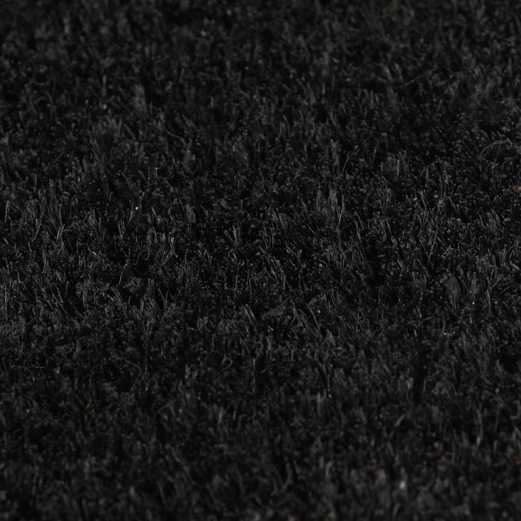 Tapetes porta 2 pcs 40x60 cm fibra coco tufada preto