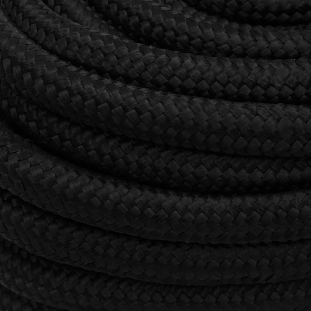 Corda de trabalho 25 mm 25 m poliéster preto