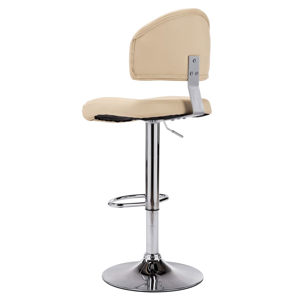 Banco de bar couro artificial creme