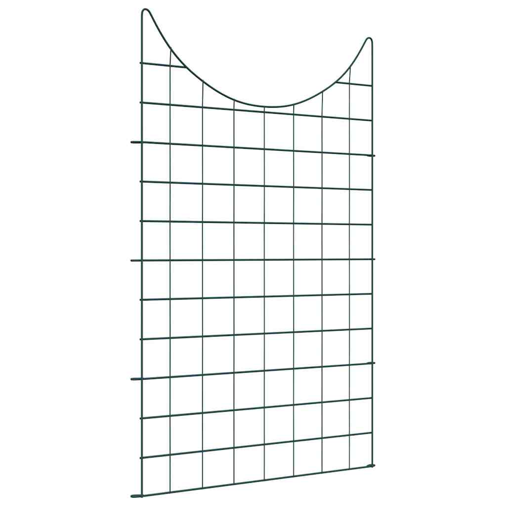 Conjunto de cerca para lago 8 unid. 50 x 80 cm aço verde