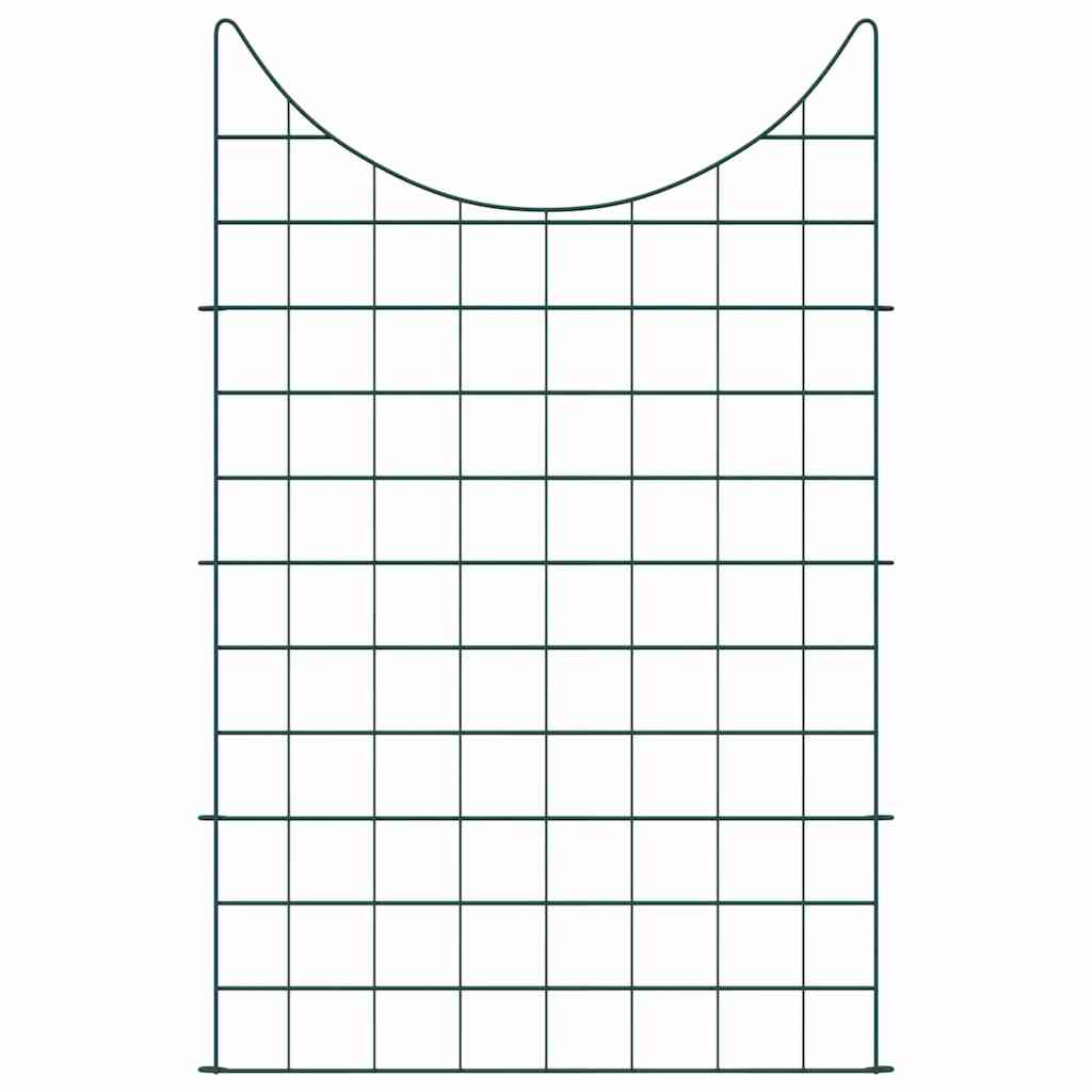 Conjunto de cerca para lago 8 unid. 50 x 80 cm aço verde