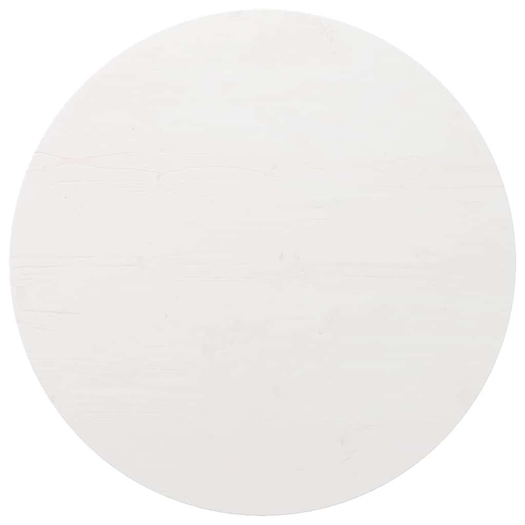 Tampo de mesa pinho maciço ø80x2,5 cm branco