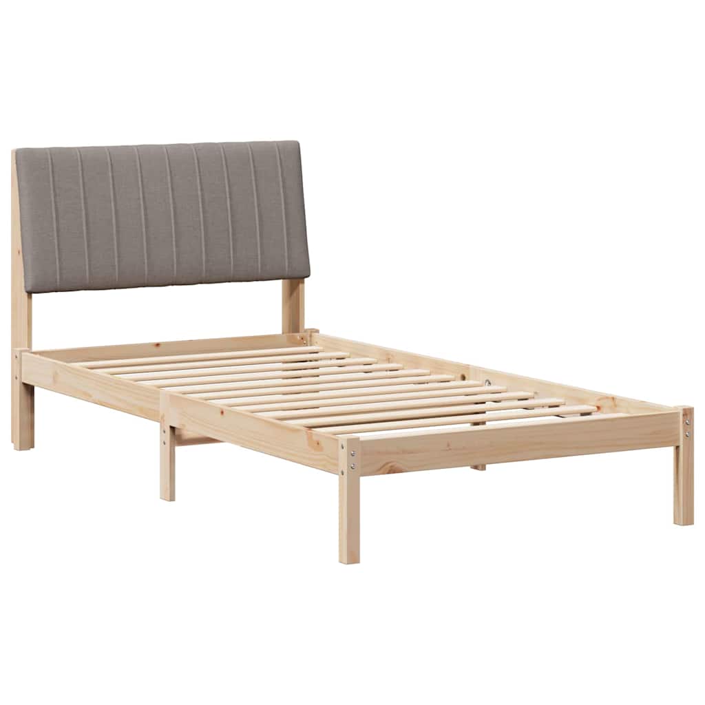 Estrutura da cama com cabeceira castanho 100 x 200 cm