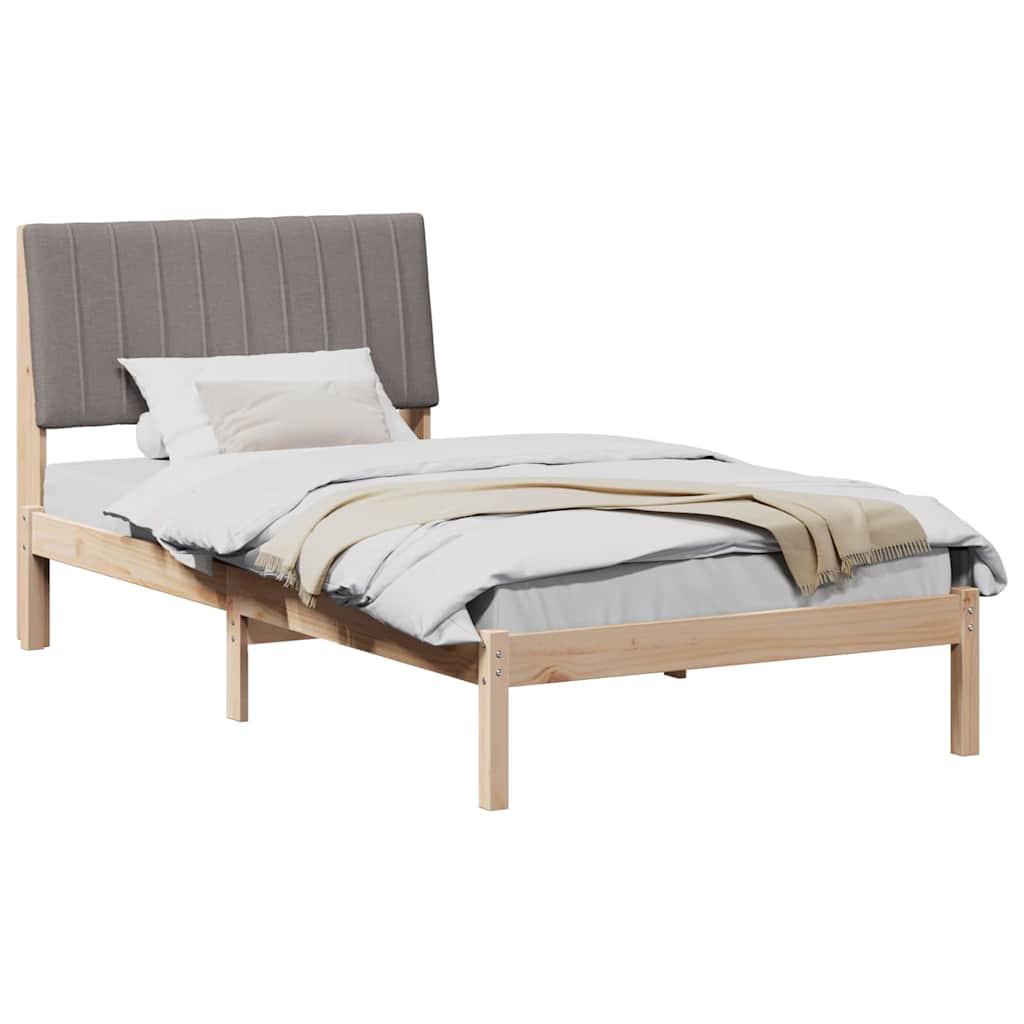 Estrutura da cama com cabeceira castanho 100 x 200 cm
