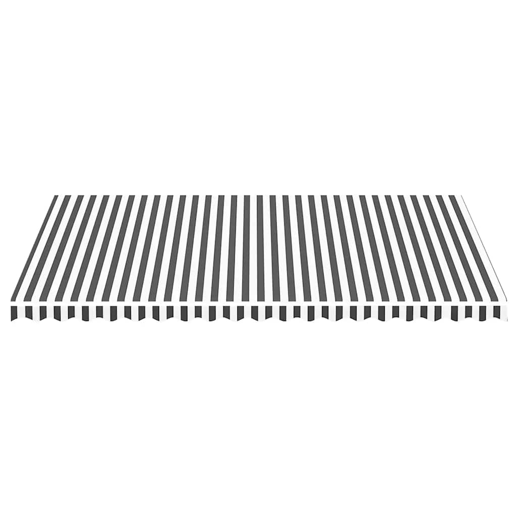 Tecido de substituição para toldo antracite e branco 500x300 cm poliéster