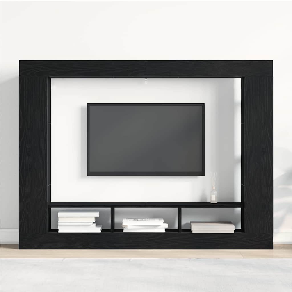 Gabinete para TV 152 x 22 x 113 cm carvalho preto